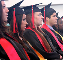 A row of Community Christian College graduates