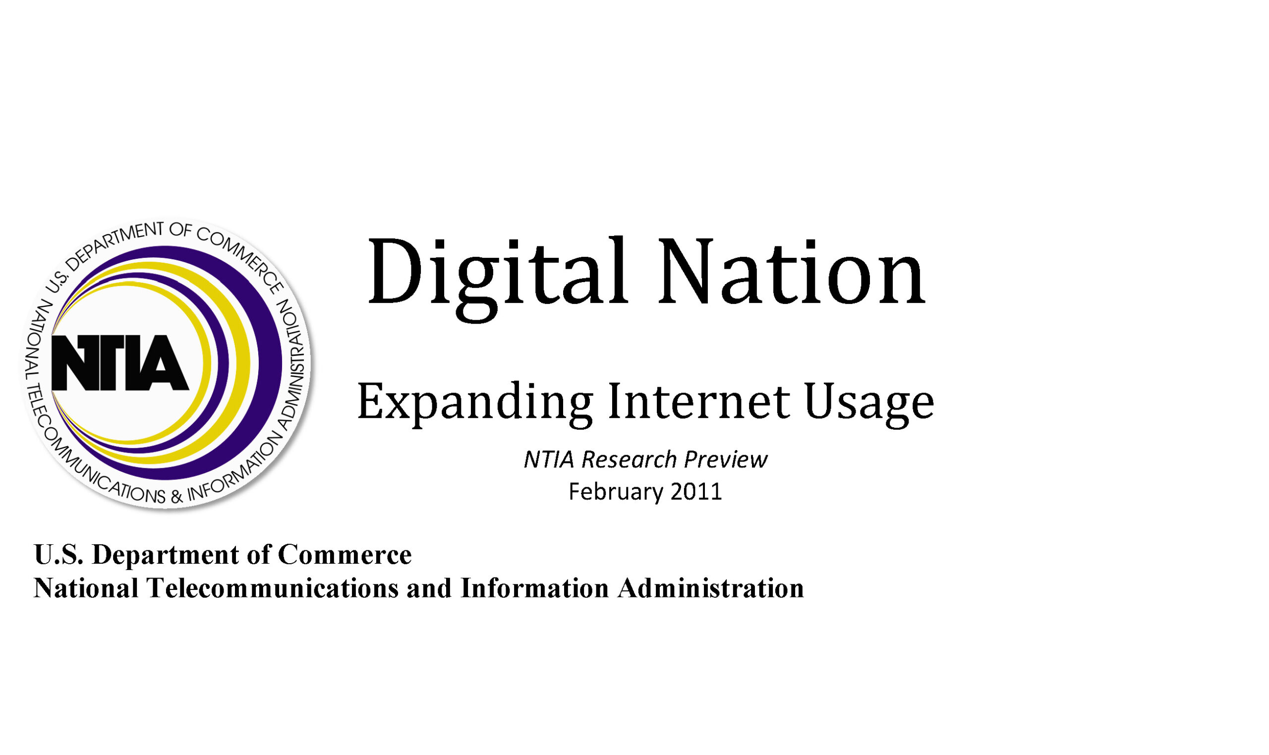Digital Nation Expanding Internet Usage