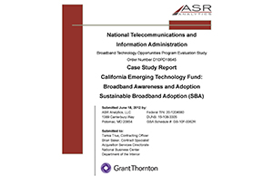 California Emerging Technology Fund: Broadband Awareness and Adoption Sustainable Broadband Adoption