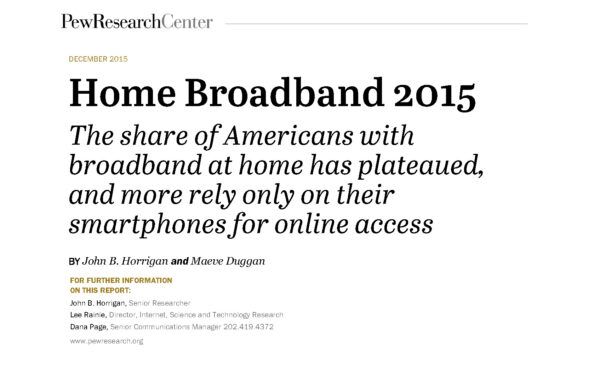 Home Broadband 2015 Pew portfolio thumbnail