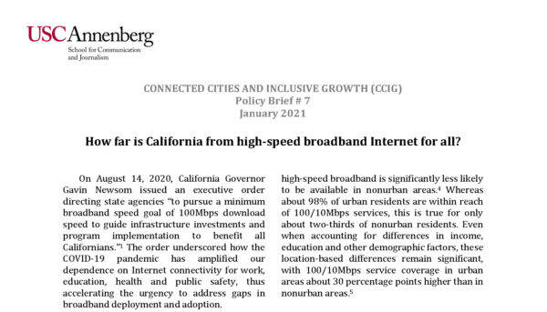 How Far is California From High-Speed Broadband Internet for All? portfolio thumbnail