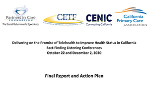 CETF Telehealth Fact-Finding Listening Conferences Exec Summary cover